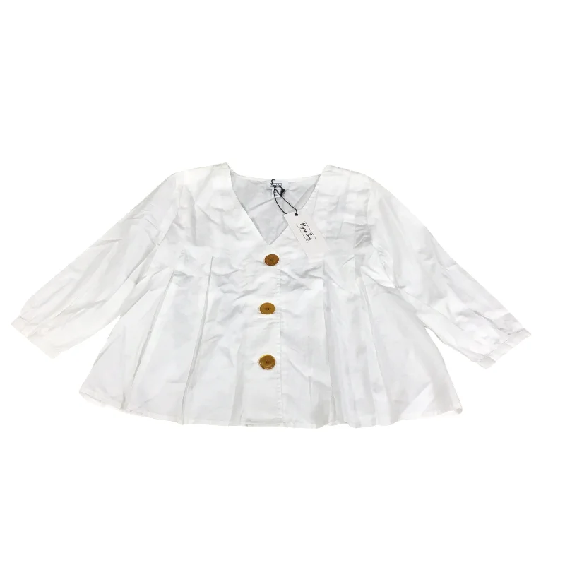 Top Long Sleeve By Myra In White, Size: M