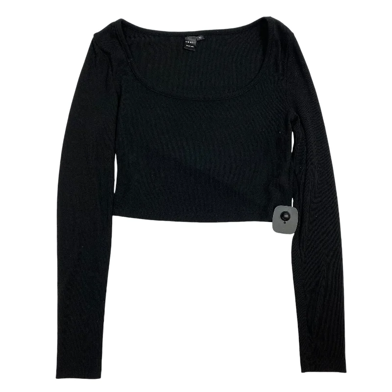 Top Long Sleeve By Shein In Black, Size: Xs