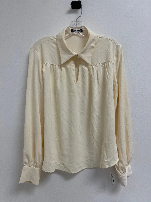 Top Long Sleeve By Shein In Cream, Size: L