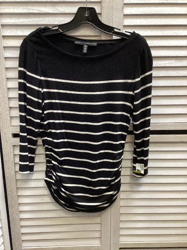 Top Long Sleeve By White House Black Market In Striped Pattern, Size: Xs