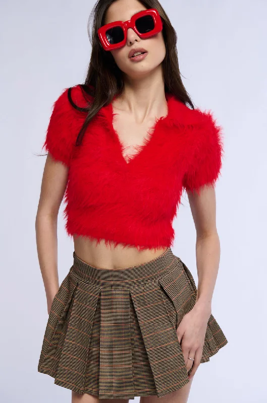 LIFE OF THE PARTY FUZZY KNIT TOP